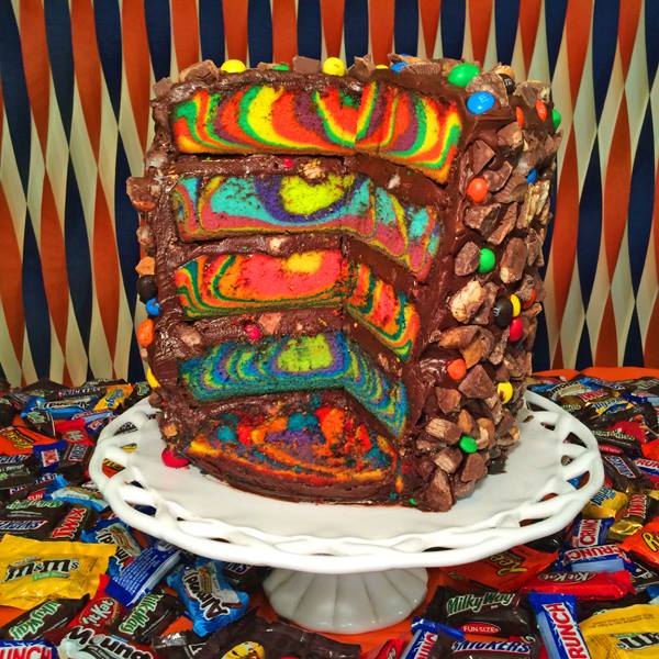 Crazy Psychedelic Halloween Cake