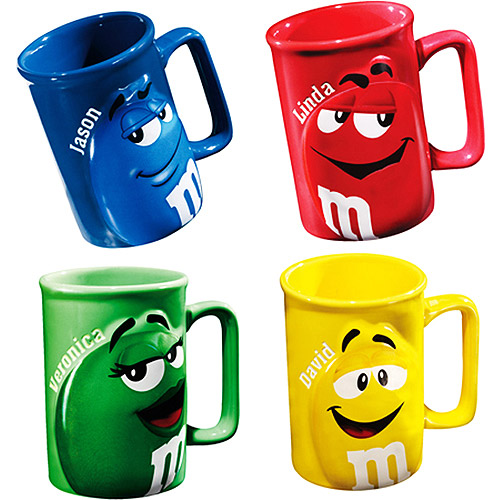 Coffee mugs, M&M's