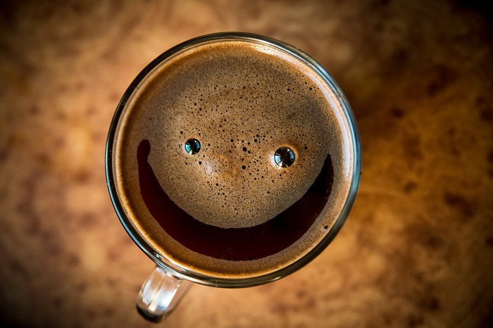 Morning coffee served with a smile