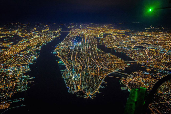 new york from the sky at night2