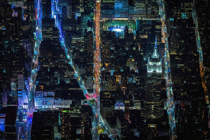 new york from the sky at night6
