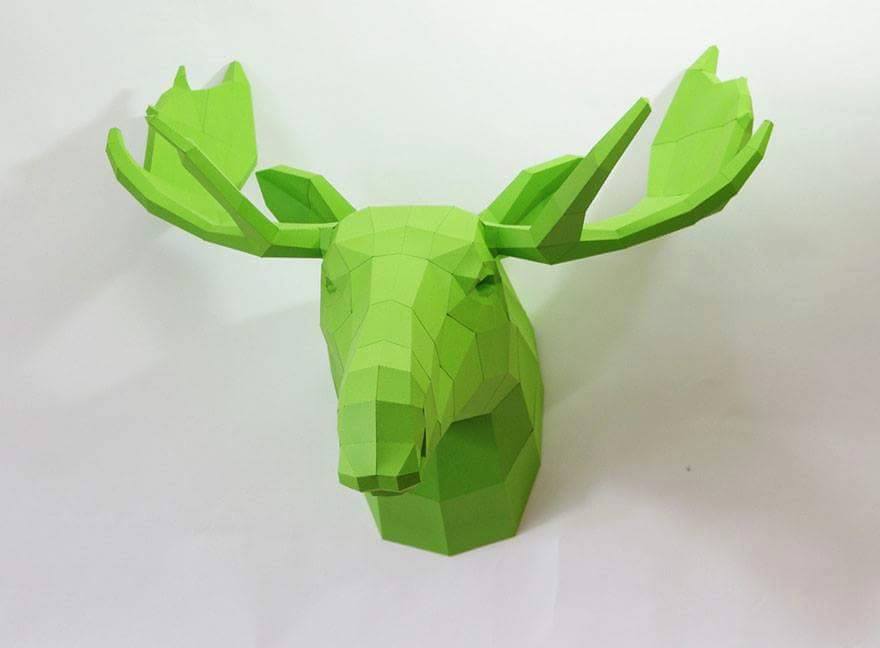 Geometric paper animal sculptures4