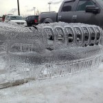 Car Leaves Icy Bumper