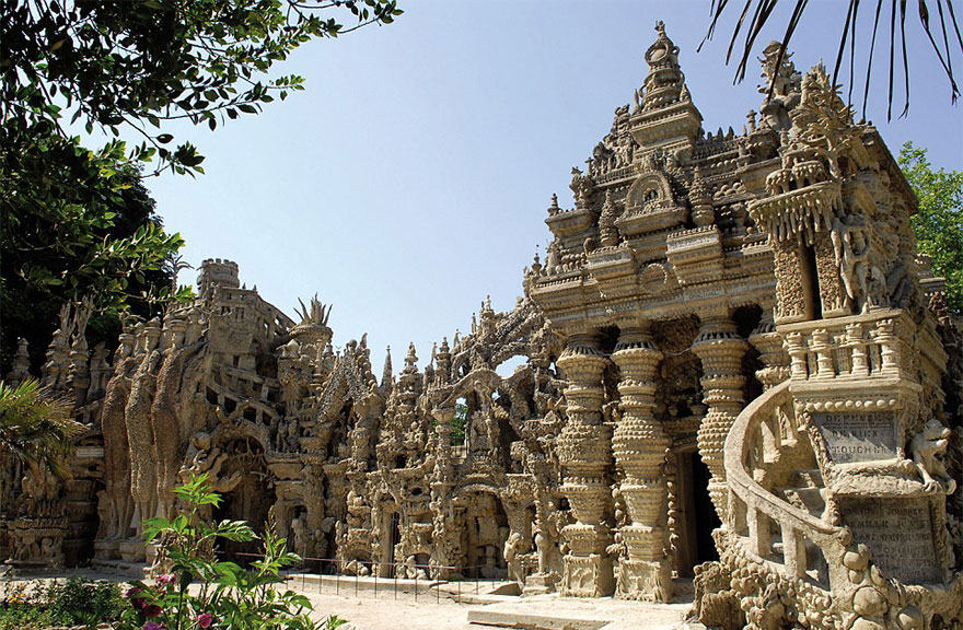 French postman spends 33 years building impressive PALACE from pebbles collected
