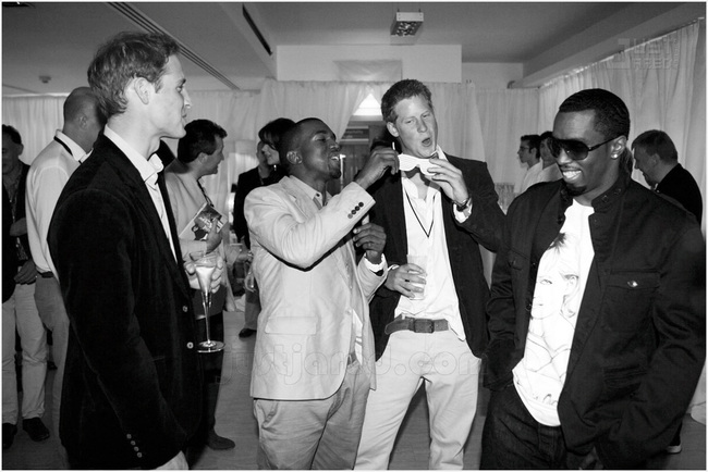 Prince William, Kanye West, Prince Harry and P.Diddy