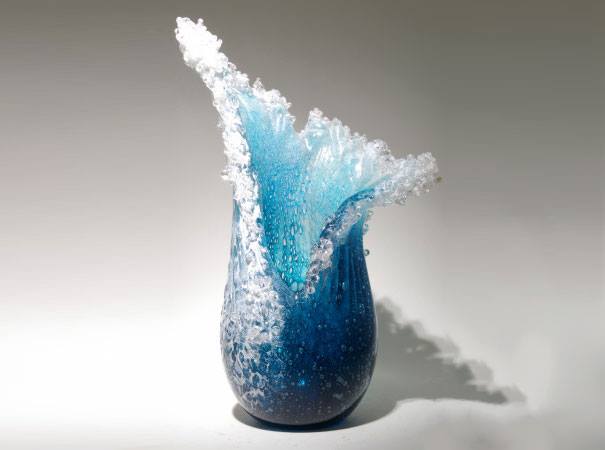 Ocean Wave Vases By Hawaiian Artist