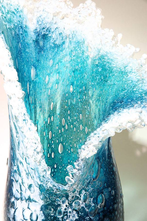 Ocean Wave Vases By Hawaiian Artist3