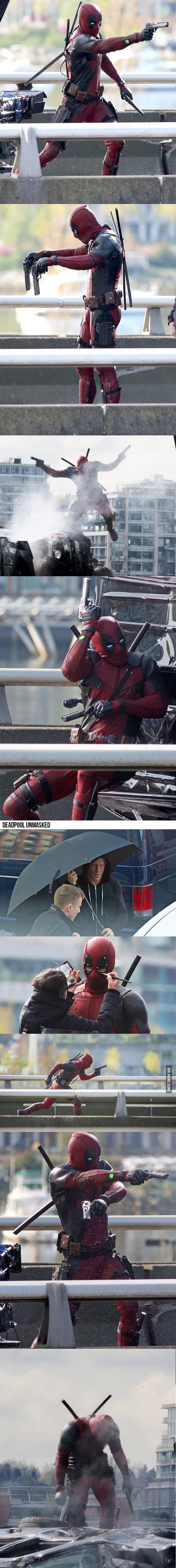 Photos Of Deadpool On The Set Are Leaked