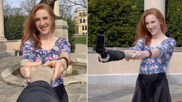 fake arm selfie stick