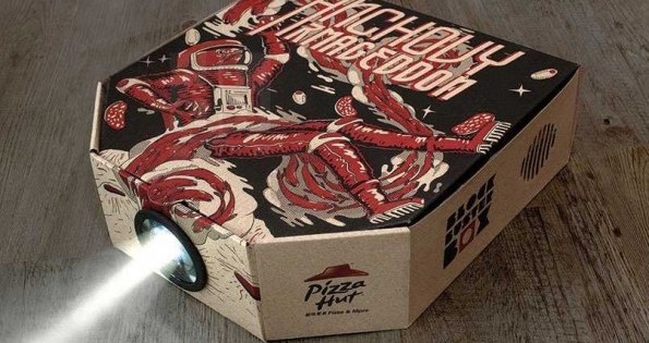 Pizza Hut Unveils Pizza Box That Projects Movies