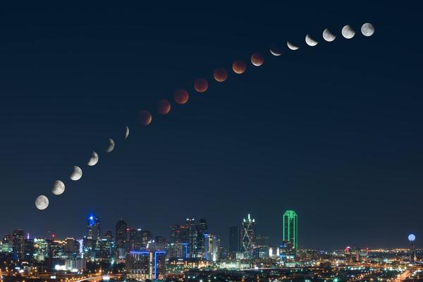 5 hour time lapse of the Lunar Eclipse