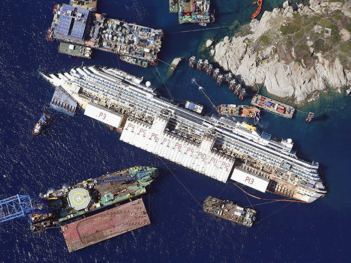 Costa Concordia From Above