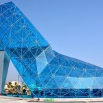 A 16m-high (55ft) Glass Church In The Shape Of A High-Heeled Shoe Has Been Built In Taiwan